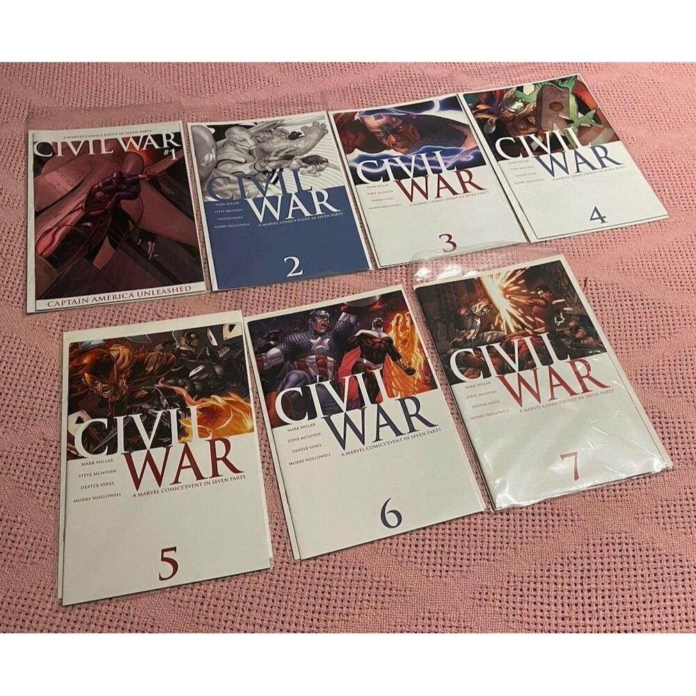 Civil War #1-7 MINT Series Marvel Comics Alternative Cover Captain America